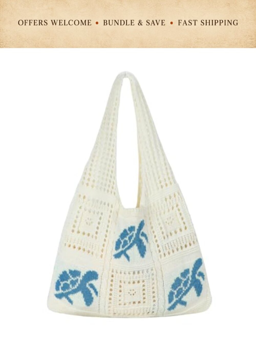Crochet Mesh Beach Tote Bag for Women Summer Shoulder Bag Large Capacity